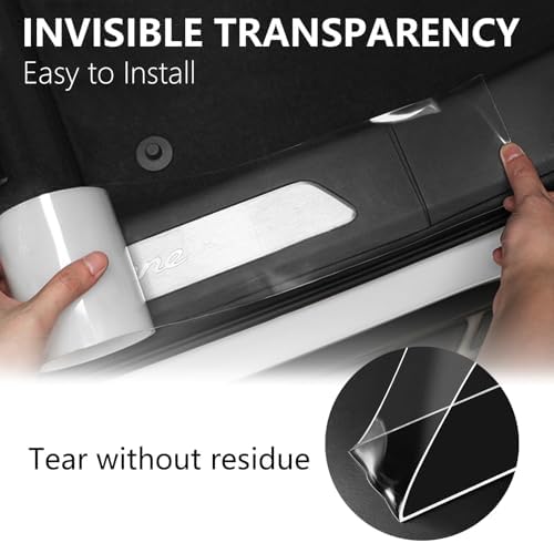 DGSL Car Door Edge Guards Door Sill Protector, 1.2In x 33Ft 5D Carbon Fiber Car - Image 4