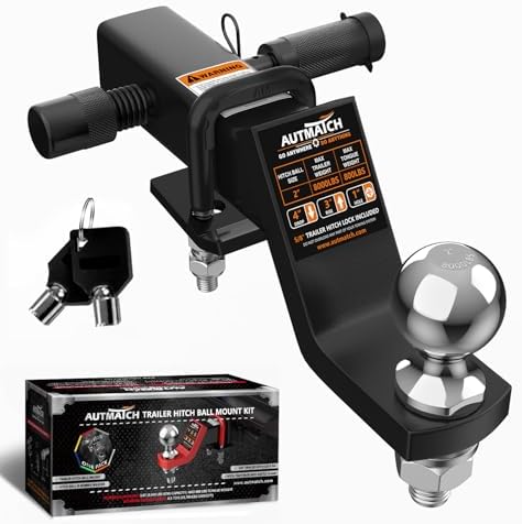 AUTMATCH Trailer Hitch Ball Mount by AUTMATCH