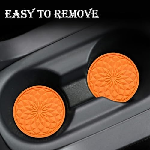 2 Pack Silicone Car Cup Holder Coaster – 2.75 Inch Non-Slip Drink Mat, - Image 6