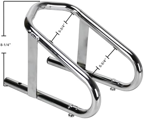 Extreme Max 5001.5763 Deluxe Chrome Motorcycle Wheel Chock - Image 2