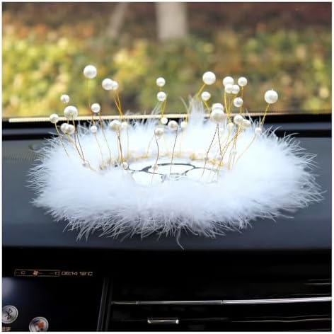 Camellia Car Dashboard Anti-Slip Mat, Pearl Feather Auto Dash Phone Hold Sticky - Image 6