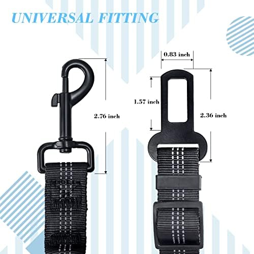 2 Pack Dog Seat Belt Adjustable Dog Car Seatbelts - Image 2