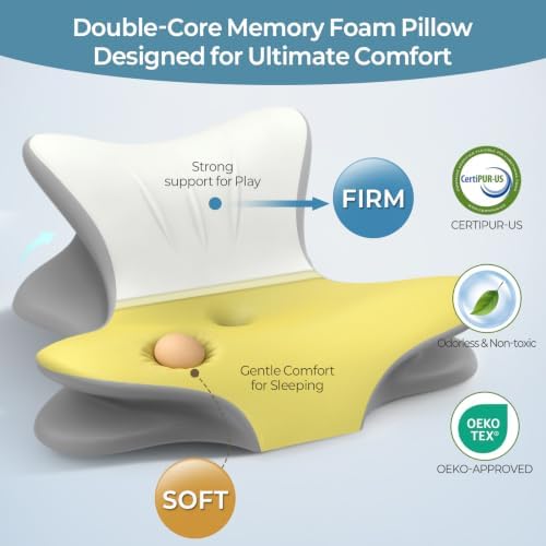 Cervical Neck Pillow for Pain Relief, Ergonomic Reading Pillow for Bed - Image 3