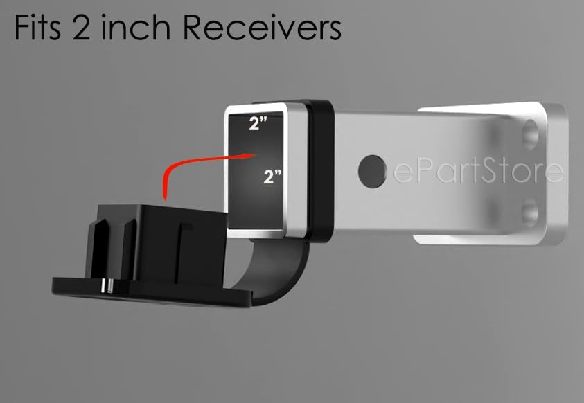 USA 2" Plain Black Trailer Hitch Cover - Image 4