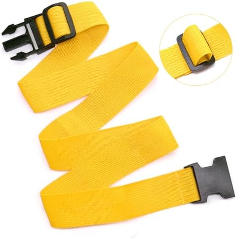 Luggage Straps for Suitcases, Travel Belt Multiple Connector, 2 Pack Yellow - Image 2