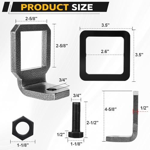 2.5" Anti Rattle Hitch Clamp, Heavy Duty Steel Stabilizer & Tightener - Image 2