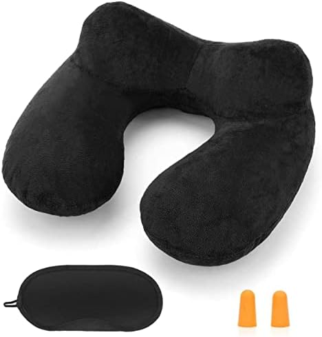 Inflatable Travel Pillow for Airplane Inflatable Neck Pillow for Traveling by HITSZS