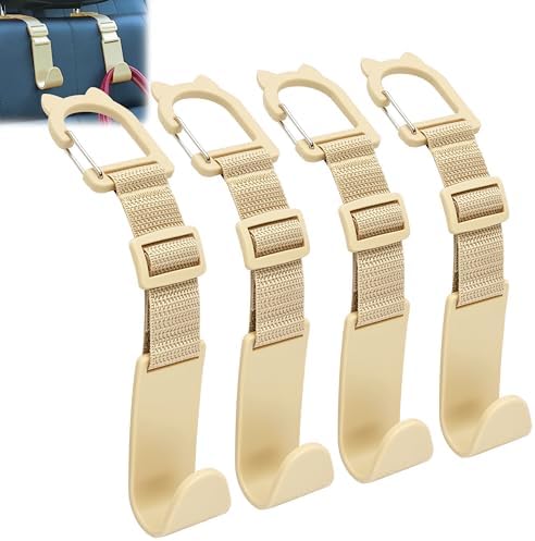 Amooca Anti-drop Car Headrest Hooks 4 Pack Seat Organizer by Amooca