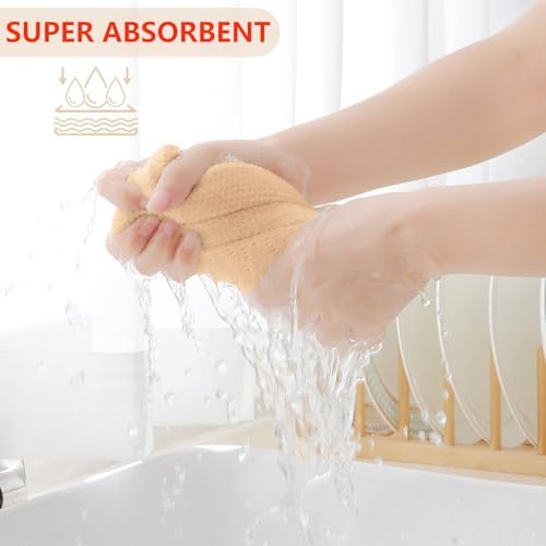 Homaxy 100% Cotton Waffle Weave Kitchen Dish Cloths 8-Pack - Image 3