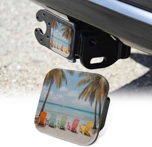 2 Inch Hawaiian Beach Chairs Trailer Hitch Cover Rubber Receiver Tube Plug Cap by Unknown