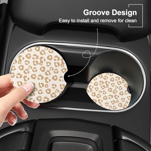 Ceramic Car Coasters – Absorbent Car Cup Holder Coaster Set - Image 4