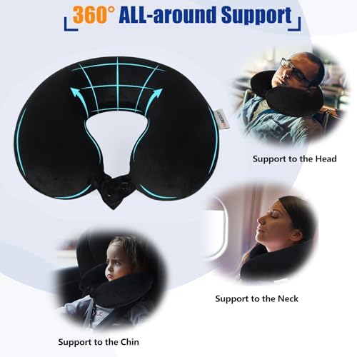SAIREIDER Travel Pillow 100% Pure Memory Foam Travel Neck Pillow - Image 3