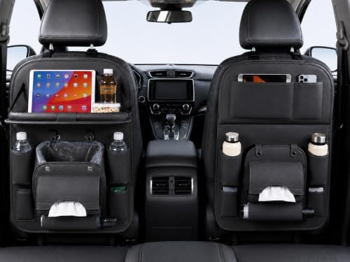Universal Premium Leather Foldable Car Backseat Organizer - Image 3