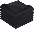 KinHwa Waffle Microfiber Dish Cloths Black Kitchen Towels, Washcloths by KinHwa