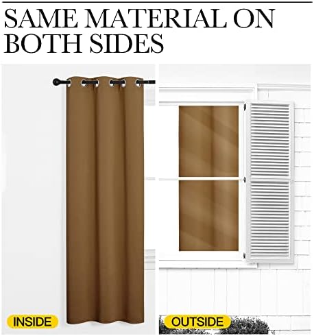 NICETOWN Sleek Blackout Curtains, 2 Panels, W34 x L63-inch - Image 6