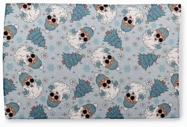 Flourish Wildflowers Microfiber Kitchen Towels | Cool Santa Pattern | Waffle - Image 5