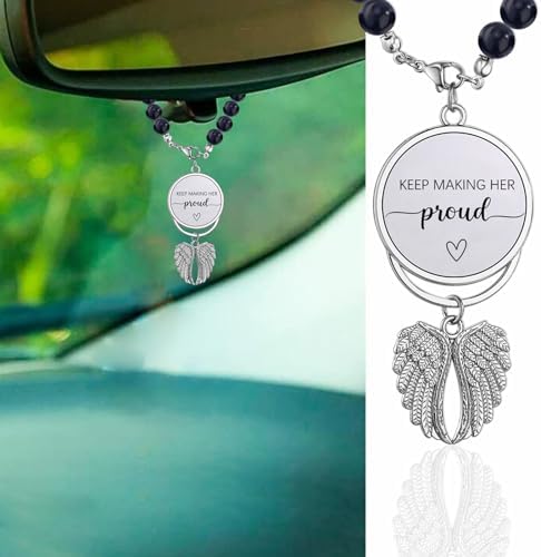 Memorial Car Charm Sympathy Gifts by Qpige