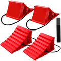 4 Pack Wheel Chocks, Heavy Duty Non Slip Wheel Chocks by SeeyouinSeuqhck