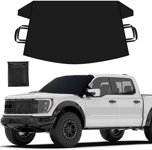EcoNour Truck Windshield Cover for ice and Snow, Front Window Protector by EcoNour