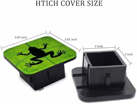 Frog Truck Hitch Covers Cute Frog Shadow Tree Leaf Rubber Trailer Hitch Covers - Image 2