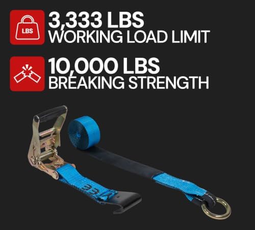 Mytee Products 2" x 120" Car Tie Down Straps - Image 4