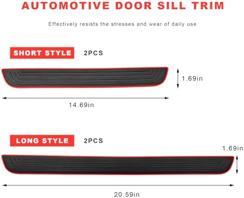 4 PCS Car Door Sill Protector, Anti-Scratch Automotive Threshold Protective - Image 2