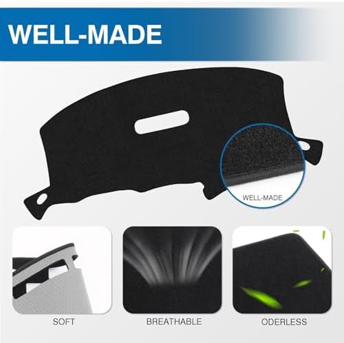 KUST Black Dash Cover for Dodge Caravan/Grand Caravan/Chrysler Town Country - Image 4