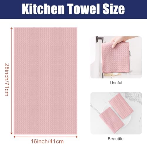 Homaxy Microfiber Waffle Weave Kitchen Towels, 4 Pack - Image 2