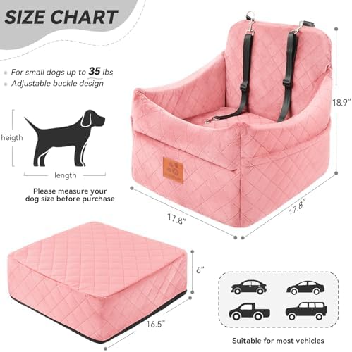 Dog Car Seat for Small/Medium Dogs, Dog Booster Car Seats - Image 5