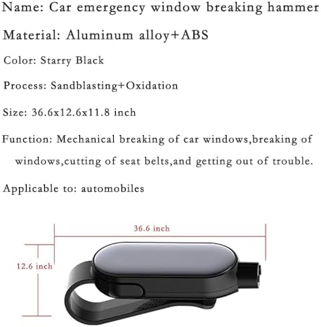 Car Emergency Tool, 2-in-1 Seatbelt Cutter & Window Breaker - Image 5