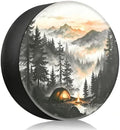 RV Spare Tire Cover Mountain Lake Tree 16in Waterproof Universal Fit by THELIGHTOFLIFE