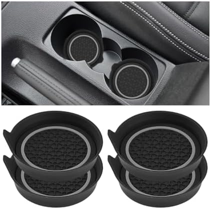 HZEL 4PCS 2.75 Inch PVC Car Cup Holder Coasters by Unknown