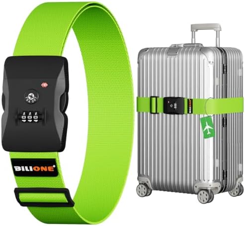 BILIONE Luggage Straps for Suitcases TSA Approved, Travel Belt by BILIONE