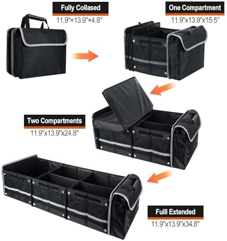 AOPHY Car Trunk Organizer with Insulated Cooler Bag, Foldable & Waterproof - Image 2