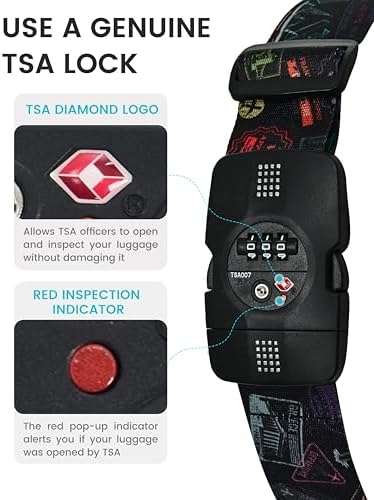 Travelkin Luggage Straps TSA Approved, Suitcase Straps - Image 4