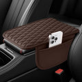Amiss Car Center Console, Upgraded Leather Car Armrest Cushion, Fits Most by Amiss
