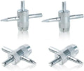 4 Pcs 4-Way Valve Core Removal Tool Stainless Steel Tire Valve Stem Tools by Unknown