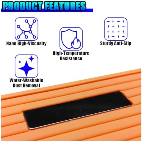 Craedli Car Dashboard Anti-Slip Mat, 11.81"×5.94" Waterproof PVC Phone Gripping - Image 6