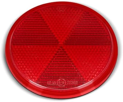 10 Pack 3 Inch Red Self Adhesive Round Reflectors, Road Stick-on - Image 2
