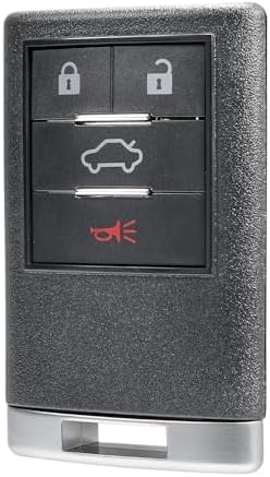 4-Button Empty Key Fob Shell for Cadillac CTS DTS STS OUC6000066 by YOLLKY