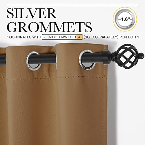 NICETOWN Sleek Blackout Curtains 78 inches Length - Image 3