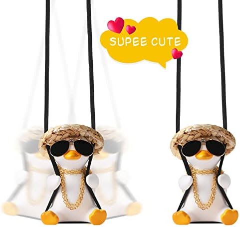 Cool Swinging Duck Car Hanging Ornament Rear View Mirror Funny Xmas Gifts - Image 5