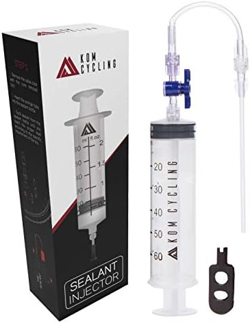 KOM Cycling Tubeless Sealant Injector Syringe and Presta Valve Core Removal by KOMCycling