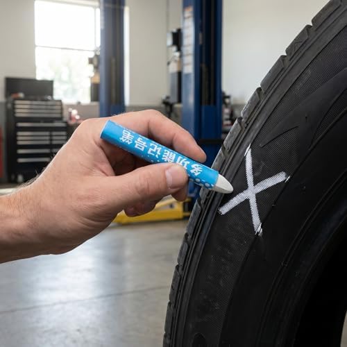 Abaodam 8pcs White Tire Marker Wax Crayon - Image 4
