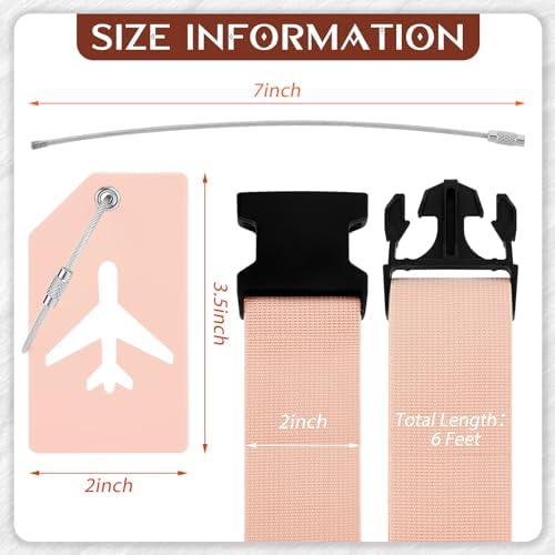 Weewooday 8 Pcs Luggage Straps Suitcase Tags Set - Image 2