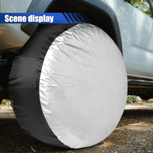 4PCS Car Tire Covers Set, Waterproof RV SUV Trailer Spare Tire Storage Bag - Image 5