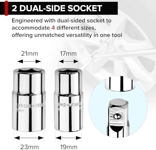 Extended Lug Wrench, 4 Way Tire Iron - Image 3