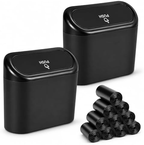 Mini Car Trash Can – Leakproof Vehicle Garbage Bin, Portable Hanging Car by EnthuLove