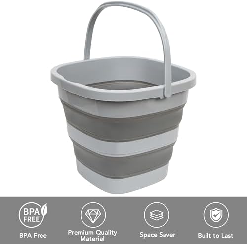 Collapsible Bucket, 2.6 Gallon 10L Mop Bucket - Image 3