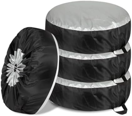 4PCS Car Tire Covers Set, Waterproof RV SUV Trailer Spare Tire Storage Bag by Unknown
